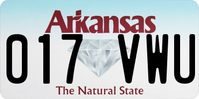 AR license plate 017VWU