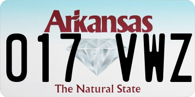 AR license plate 017VWZ
