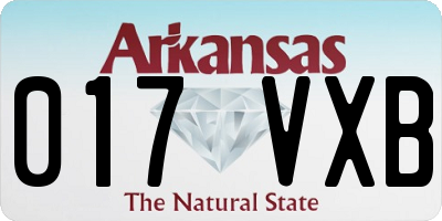 AR license plate 017VXB