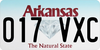 AR license plate 017VXC