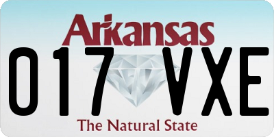 AR license plate 017VXE