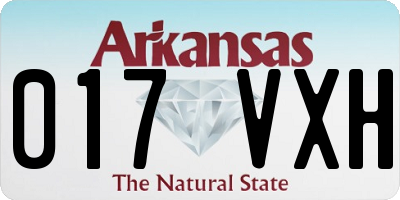 AR license plate 017VXH