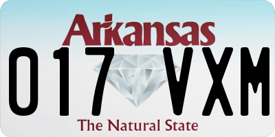 AR license plate 017VXM