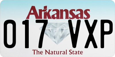 AR license plate 017VXP