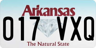 AR license plate 017VXQ