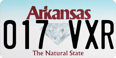 AR license plate 017VXR