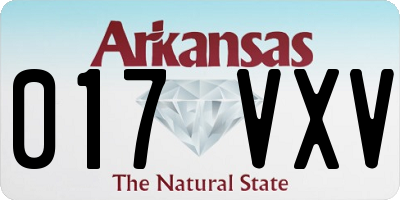 AR license plate 017VXV