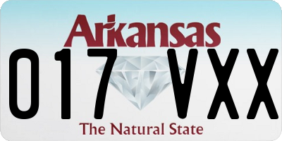 AR license plate 017VXX