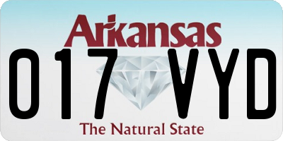 AR license plate 017VYD
