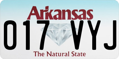 AR license plate 017VYJ