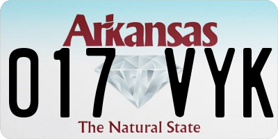 AR license plate 017VYK