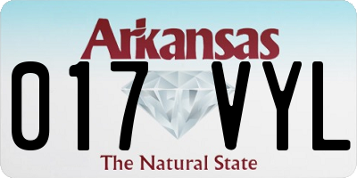 AR license plate 017VYL