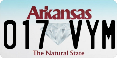 AR license plate 017VYM