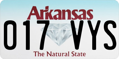 AR license plate 017VYS