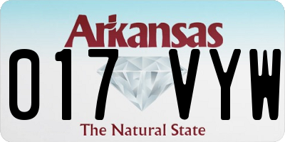 AR license plate 017VYW