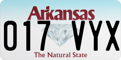 AR license plate 017VYX
