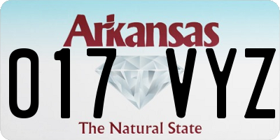 AR license plate 017VYZ