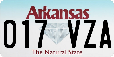 AR license plate 017VZA