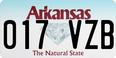 AR license plate 017VZB