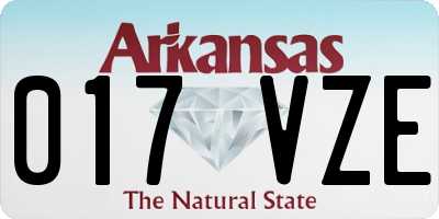 AR license plate 017VZE