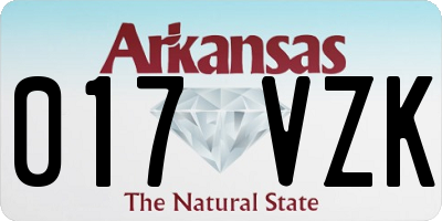 AR license plate 017VZK
