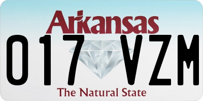 AR license plate 017VZM