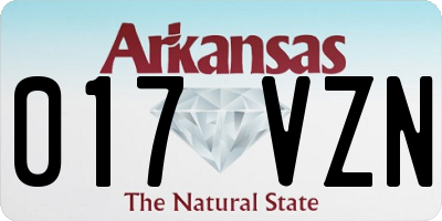 AR license plate 017VZN
