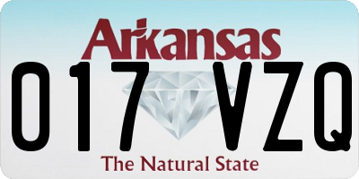 AR license plate 017VZQ
