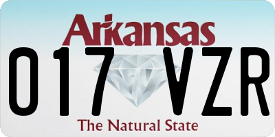 AR license plate 017VZR