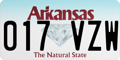 AR license plate 017VZW
