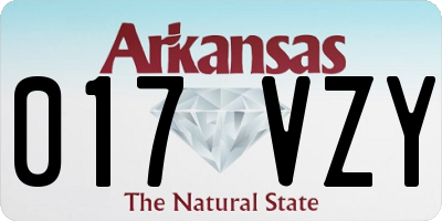 AR license plate 017VZY