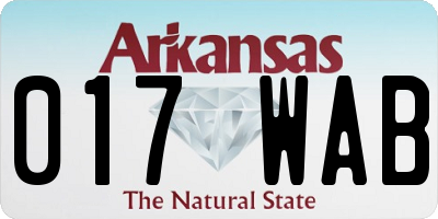 AR license plate 017WAB