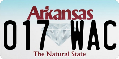 AR license plate 017WAC