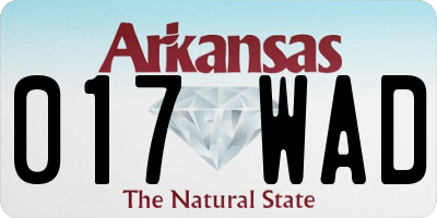 AR license plate 017WAD