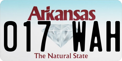 AR license plate 017WAH