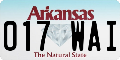 AR license plate 017WAI