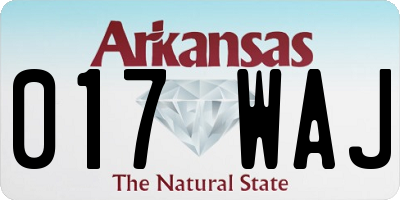 AR license plate 017WAJ