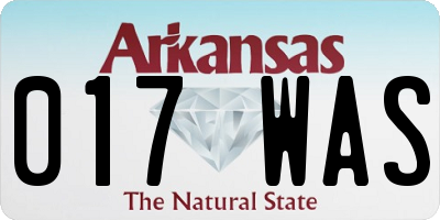 AR license plate 017WAS