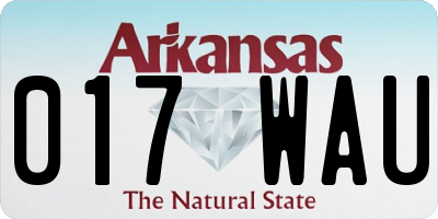 AR license plate 017WAU