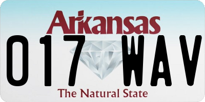 AR license plate 017WAV