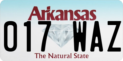 AR license plate 017WAZ