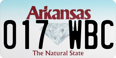 AR license plate 017WBC
