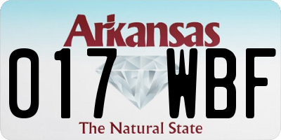 AR license plate 017WBF