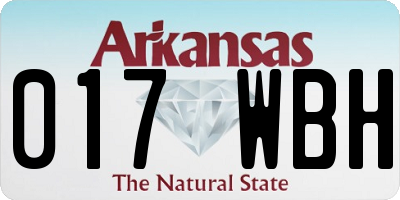 AR license plate 017WBH