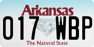 AR license plate 017WBP