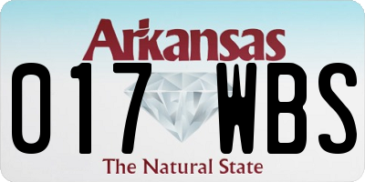 AR license plate 017WBS