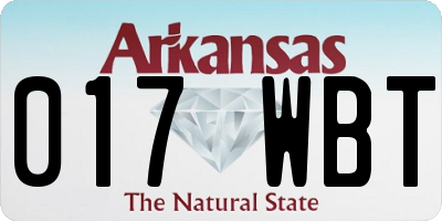 AR license plate 017WBT