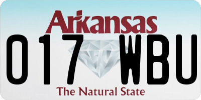 AR license plate 017WBU