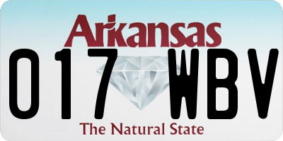 AR license plate 017WBV