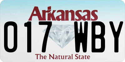 AR license plate 017WBY